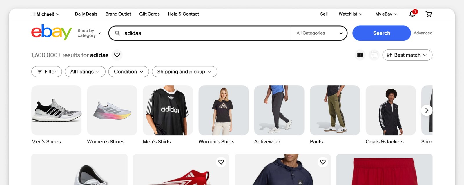 ebay search experience